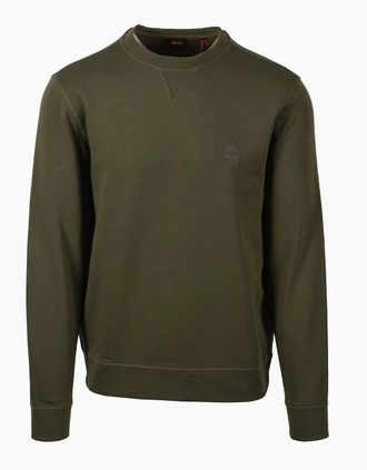 HUGO BOSS Mens BOSS ORANGE WESTART SWEATSHIRT BRIGHT GREEN - Size: 44