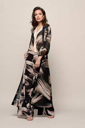 Mart Visser Isla Print Kaftan Zwart / Off White