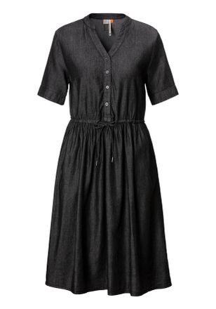 Ragwear Jeanskleid RAGWEAR CASAREA DENIM, Damen, Gr. XS (34), N-Gr, schwarz, Web, Obermaterial: 60% Baumwolle, 40% Viskose, unifarben, knieumspielend, V-Aussc