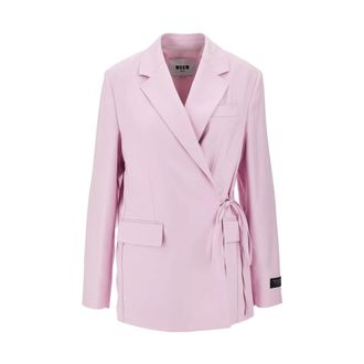 Msgm Blazers, female, Pink, Size: XS Msgm Jackets Pink
