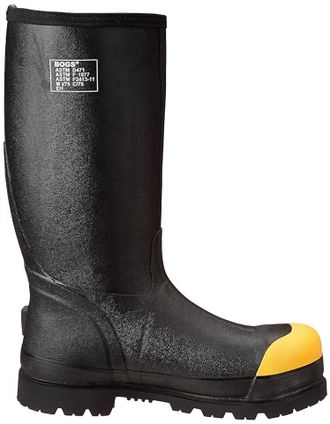 Bogs Mens Forge Steel Toe Lite Waterproof Insulated Work Boot In Black