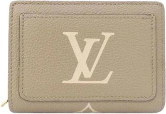 Louis Vuitton Pre-owned Portemonnee (bi-fold) - Dames - Vintage Accessoires - Beige - ONE Size - Leer - Vintage