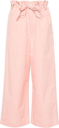 Fabiana Filippi high-rise cotton trousers - women - Cotton/Cotton - 44 - Pink