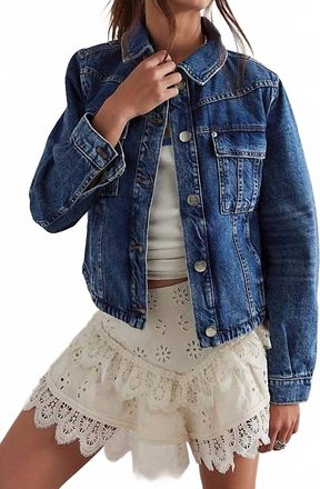 Free People Jade Denim Jacket In High Dive