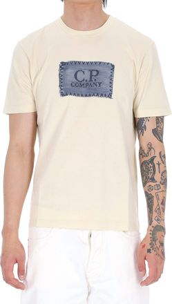 C.P. Company Cream 24/1 Cotton Jersey T-Shirt