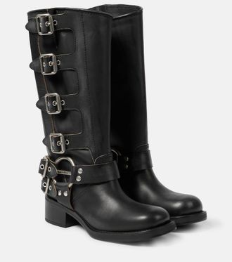【MiuMiu】モト ラウンドトゥブーツ☆SALE中 Miu Miu Boots − Sale: up to −18% | Stylight