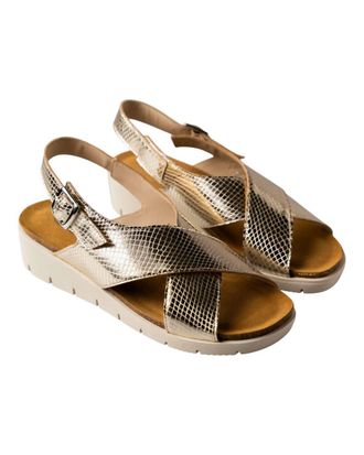 Eric Michael Womens Cancun Sandals In Metallic