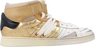 Hidnander Lace-Up Sneakers - Heren - Sneakers - Geel - 39 EU - Leer - Schoenen