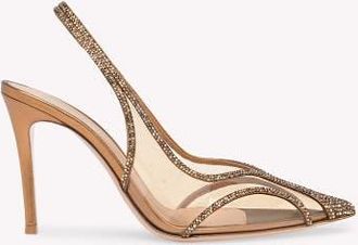 Gianvito Rossi Brenda Pump in Gold Suede And Tpu at Nordstrom, Size 40.5