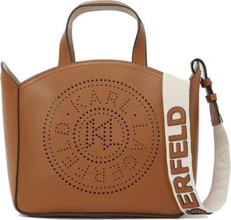 Karl Lagerfeld Dames, Tassen, Bruin, Maat: ONE Size Leer