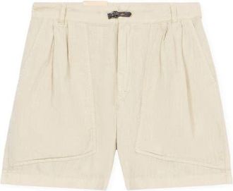 Fortela Jana Linen Shorts in Stone at Nordstrom, Size 38 Eu