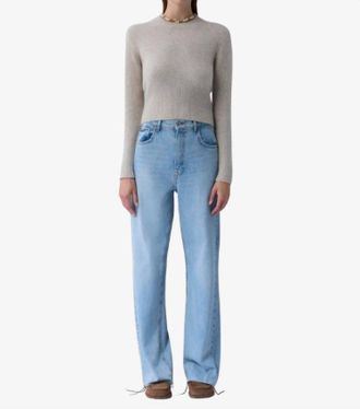 Guest In Residence Alina Crew Sweater In Sandstone