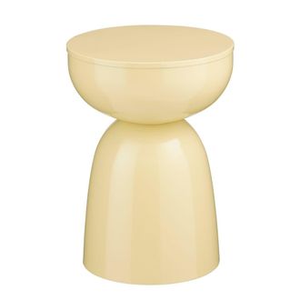 MiCa Decorations Mesa auxiliar de hierro beige Alt. 45