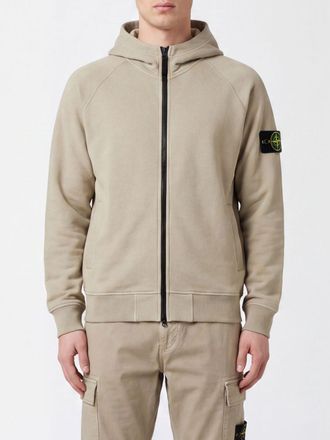 Stone Island Virgin Wool Knit Full-Zip Hoodie with Logo Patch