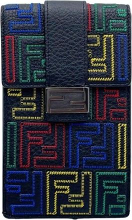 Fendi Multi-Color Leather Handbag Shoulder Bag Tote Bag (Pre-Owned)