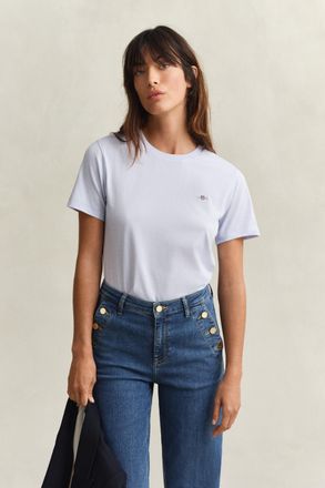 GANT Women Shield T-Shirt (XXL) LIGHT BLUE