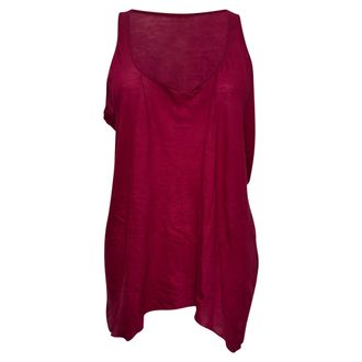 Rick Owens losvallend tanktopje van roze katoen
