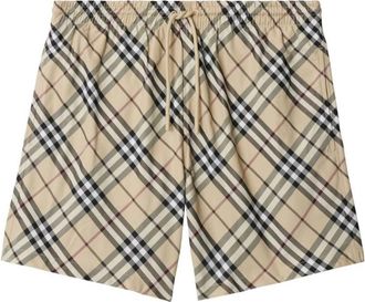 Burberry Check Zwemshorts - Heren - Strandmode - Beige - 2XL - Nylon - Badmode