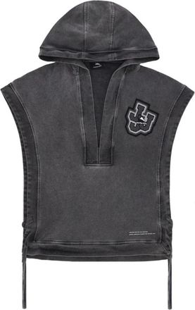 Mauna Kea Zwarte Hooded Poncho Sweatshirt Triple J - Heren - Hoodies - Zwart - XL - Katoen - Hoodies & sweatvesten