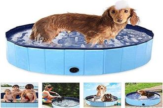 No Brand Ba&ntilde;era Para Perros - Piscina Plegable Para Perros Y Ni&ntilde;os - Lavabo Para Mascotas De Pvc Antideslizante - Ecol&oacute;gico - Resistente Al Desgaste - 80 &times; 20 