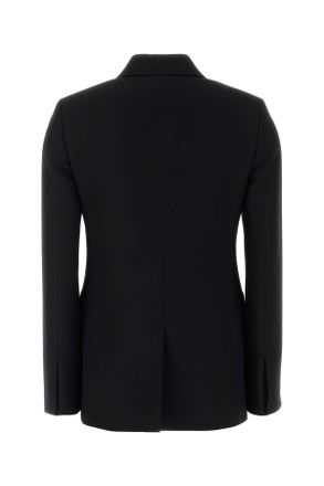 Gucci Womens Black Cady Blazer Silk Mix Giacche E Gilet