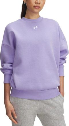 Under Armour Rival Fleece Oversized Crew Sweatshirt Womens Purple GBO3157