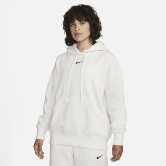 Nike Womens Nike Sportswear Phoenix Fleece Oversized Pullover Hoodie in White | DQ5860-133
