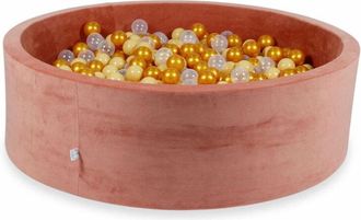 OEM Piscina Seca 130x40cm Velvet Soft Canyon Clay Con 700 Bolas: Dorada, Beige, Transparente