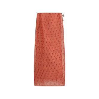 Ganni Rokken, Dames, Rood, M, Katoen, Shibori Organza Bedrukte Stretch Katoenen Rok
