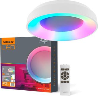Videx L&aacute;mpara De Techo Redonda Blanca Con Mando A Distancia Rgbw, 72 W, 7500 Lm, 2700 K / 6000 K, 45 Cm, Videx