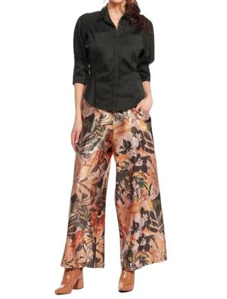 Eva Franco Hepburn Pant In Glitter Bloom