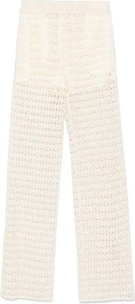 Alysi Pantaloni a vita alta in macram&eacute; - Toni neutri