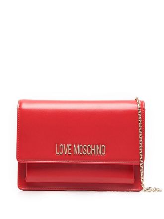 Love Moschino logo-plaque satchel bag - women - Polyurethane - OS - Red