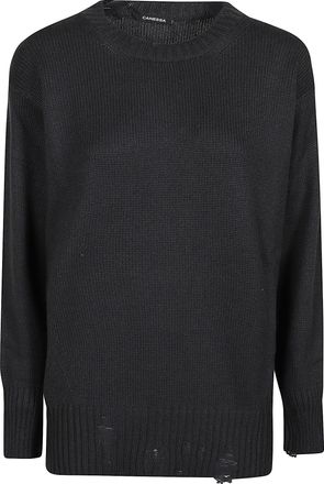 Canessa Leda Cashmere Distressed Sweater