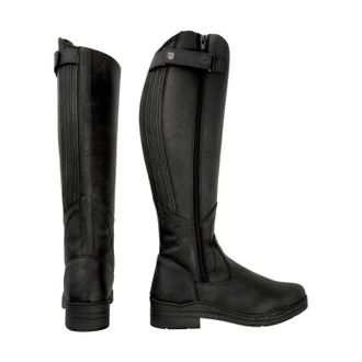 Hy Equestrian Londonderry Winter Country Leather Riding Boots in Black | Size: 3