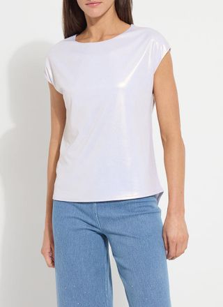 Lyss&eacute; Lyssentials Metallic Jersey Top