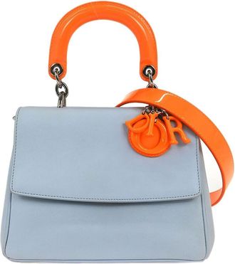 Dior Be Dior Bag Smooth Leather Blue Leather Handbag (Pre-Owned)