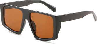 Generic Square Frame Street Shooting Retro Sunglasses for Men and For Women (Color : G, Size : Medium)