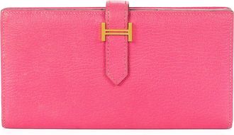 Herm&egrave;s Pre-owned Womens Bearn Wallet - Pink - One Size