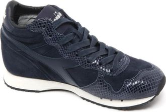 Diadora Trident Reptile Schoen met 5 cm Wedge - Dames - Sneakers - Blauw - 35 1/2 EU - Schoenen