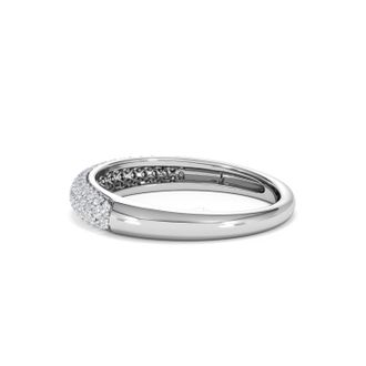 The Diamond Store Lab Diamond Micro Pave Half Eternity Ring 0.50ct in 925 Silver