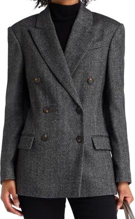 Brunello Cucinelli Womens Black Elastane Blazer Clothing