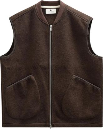 Anerkjendt Akrobin Vest van gekookte wol - Heren - Bodywarmers - Bruin - M - Wol - Jassen