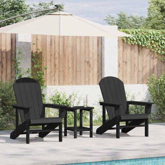 vidaXL Muebles De Lounge Para Jard&iacute;n 2 Pcs Negro 74 X 82 X 90cm Vidaxl