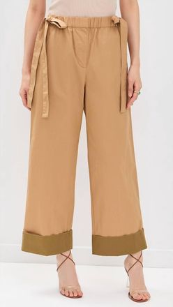 Ulla Johnson Luciena Cropped Pant In Sahara Colorblock