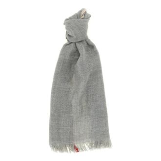 Brunello Cucinelli Fringed Cashmere-Silk Scarf - male - Brunello Cucinelli - Winter Scarves - Gray - ONE SIZE - Accessories