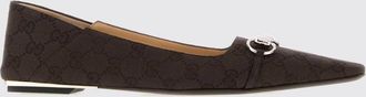 Gucci Ballerine in tessuto GG con punta affusolata e dettaglio Morsetto