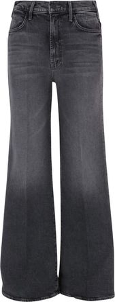 Mother Dark Grey Flared High Rise Jeans