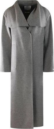 Sportmax Assenso Jas - Dames - Mantels - Grijs - Maat: 2XS Wol