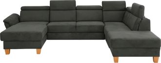 HOME AFFAIRE Wohnlandschaft »Conville U-Form« Kopfteilverstellung wahlweise mit Bettfunktion und Bettkasten